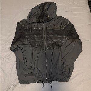 PINK Victoria's Secret Black Mesh Windbreaker